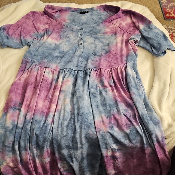 torrid Dresses & Skirts - Womens Tie-Dye Dress - Blue and Purple